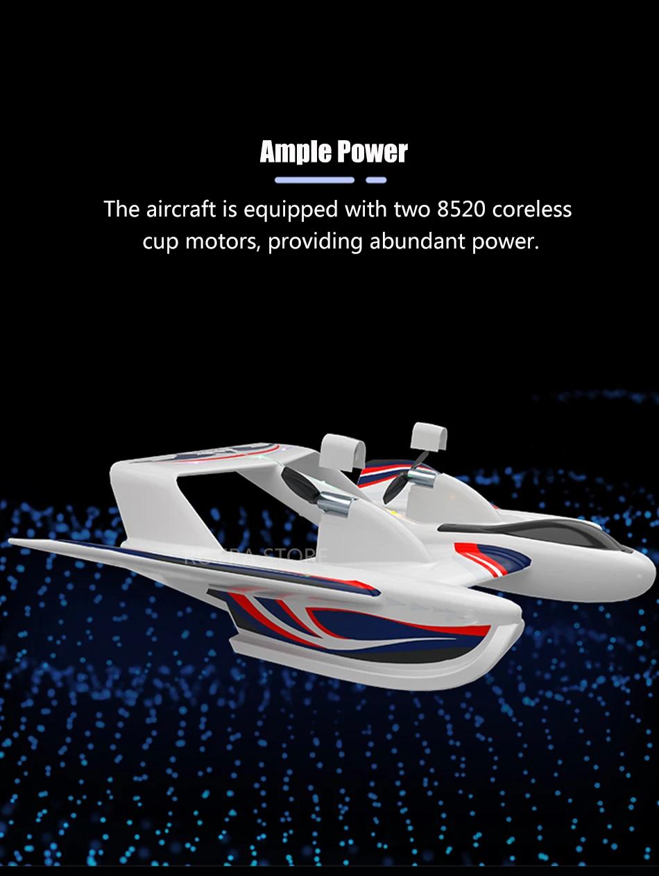 Amphibious Waterproof Gyro Stabilized EPP Foam Fixed-Wing Glider Aircraft RC Plane with LED Lights 2.4G Radio Control Airplane | Fugo Best