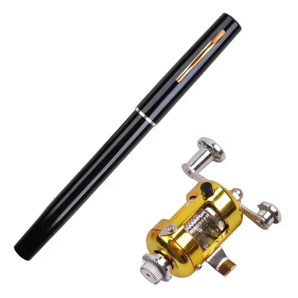 Portable telescopic mini pocket pen fishing rod reel Combo kit mini fishing pole winter ice jigs Small fishing rod and reel set | Fugo Best