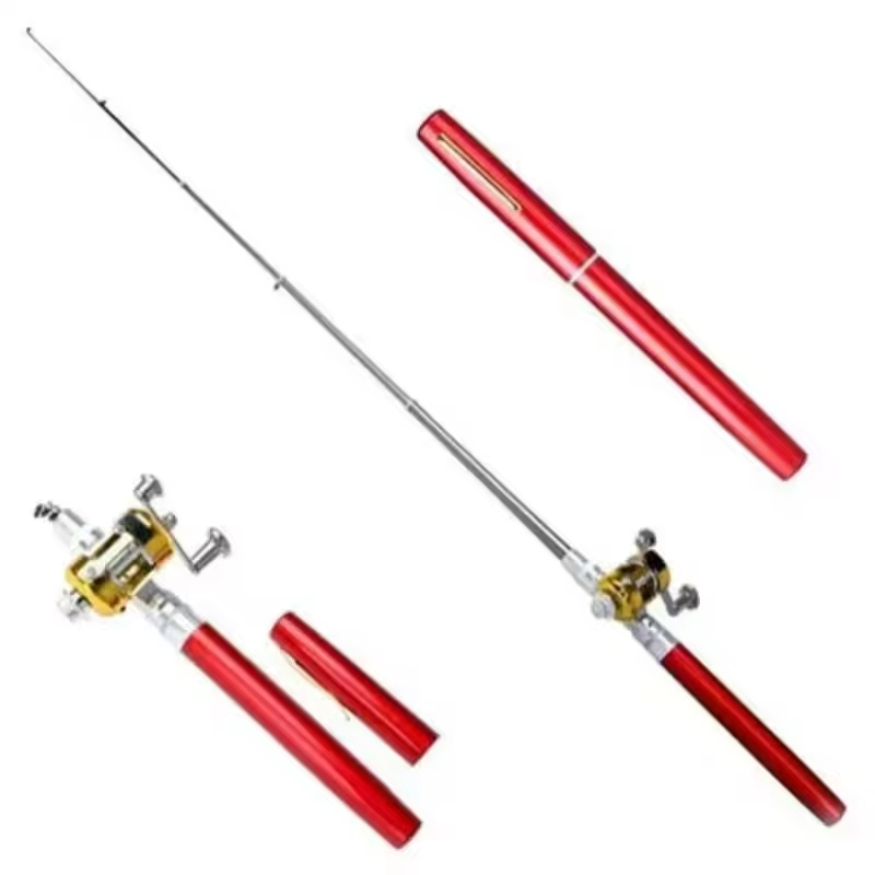 Pocket Size Fishing Rod Set Telescopic Pocket Pen Fishing Rod Fishing Rod and Reel Combo with Mini Trolling Reel | Fugo Best