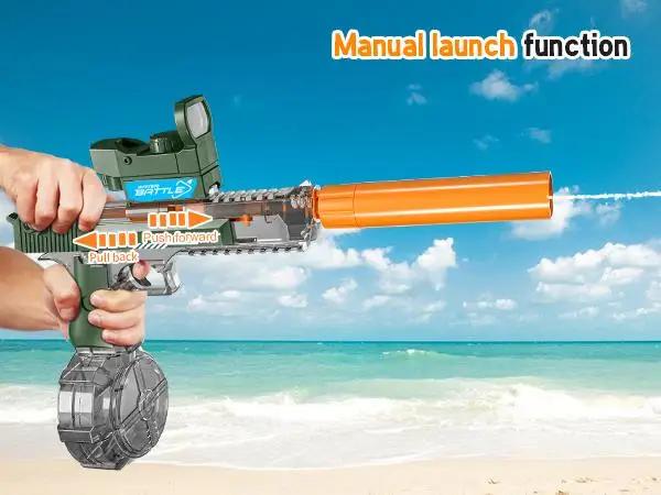 Electric Water Blaster, Automatic Squirt Gun up to 28Ft Long Range, Large Capacity Water Gun, Strong Water Gun | Fugo Best