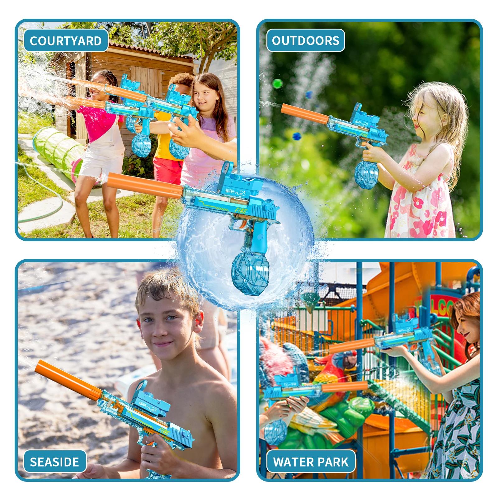 Summer Toys Desert Eagle Water Gun Full Automatic Electric Shooting Water Gun Toy Children Outdoor Beach Fight Toy Boy Girl Gift | Fugo Best