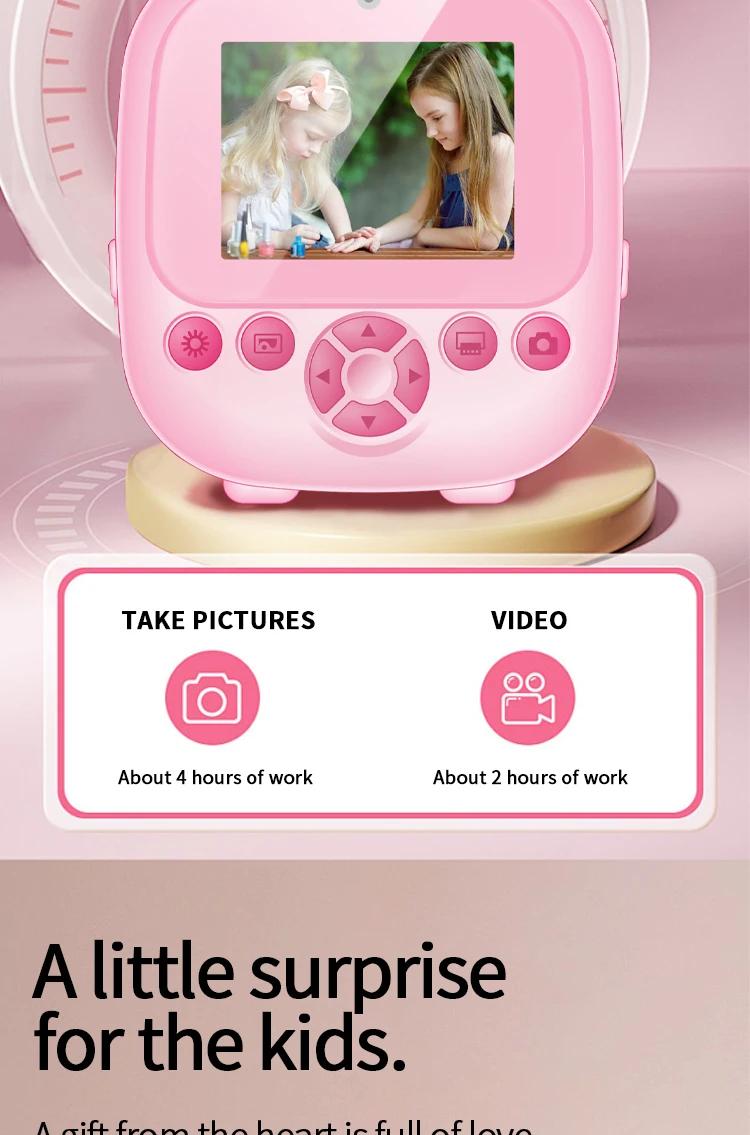 Children Digital Camera Instant Print for Kids Thermal Print Camera Instant Photo Printing Camera Video Toys+32G Memory Card | Fugo Best