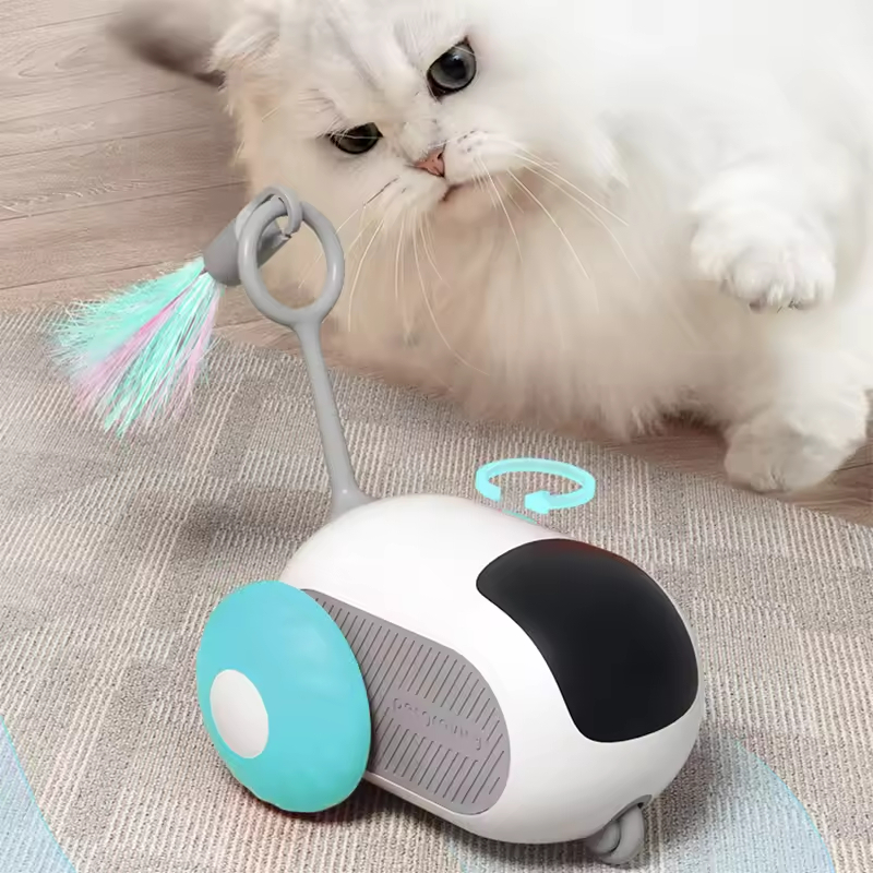 Intelligent Sports Car Remote Control Electric Cat Toys Entertainment Fun Pet Mice Interactive Feathers Cat Sticks Kitten Toy | Fugo Best