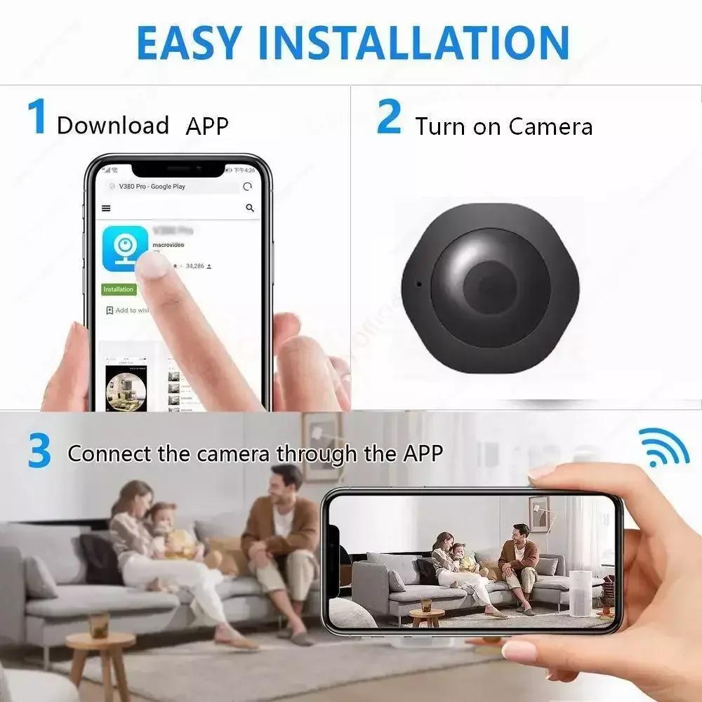 4K Mini Camera Wifi 1080P HD Smart Home Security Night Vision IP Webcam Remote Surveillance Camcorders Portable Invisible Cam | Fugo Best