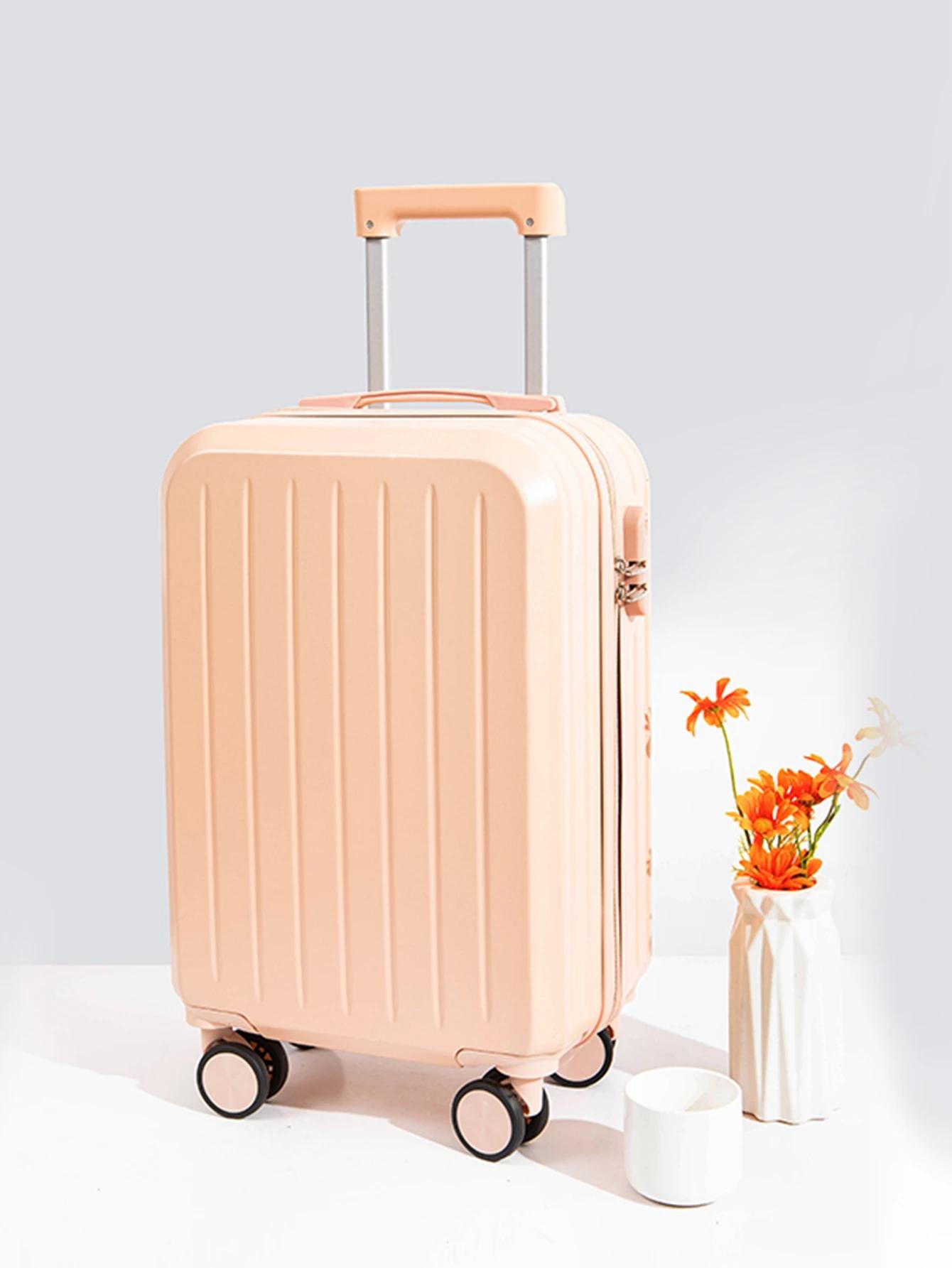 Small fresh luggage lightweight travel multifunctional luggage solid color student suitcase silent universal luggage and bag | Fugo Best