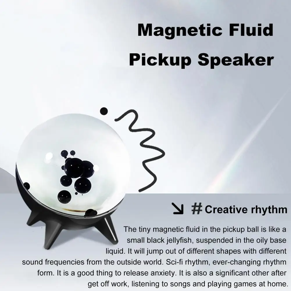 Wireless Dancing Ferrofluid Sound Visualizer Speaker with Music Rhythm Rechargeable Magnetic Fluid Pickup Music Rhythm Speaker | Fugo Best