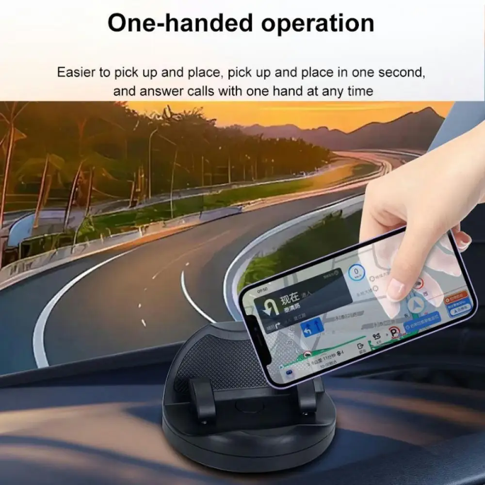 Dashboard Car Phone Holder 360-Degree Rotation Head-Up Phone Mount Stable Universal Auto Phone Stand with luminous Number Plate | Fugo Best