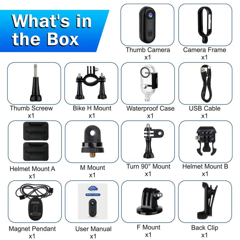4K Action Camera for Bike Motorcycle Helmet Handlebar Mount with Waterproof Case 30FPS Sports Cam for Cycling Daily Vlogging | Fugo Best