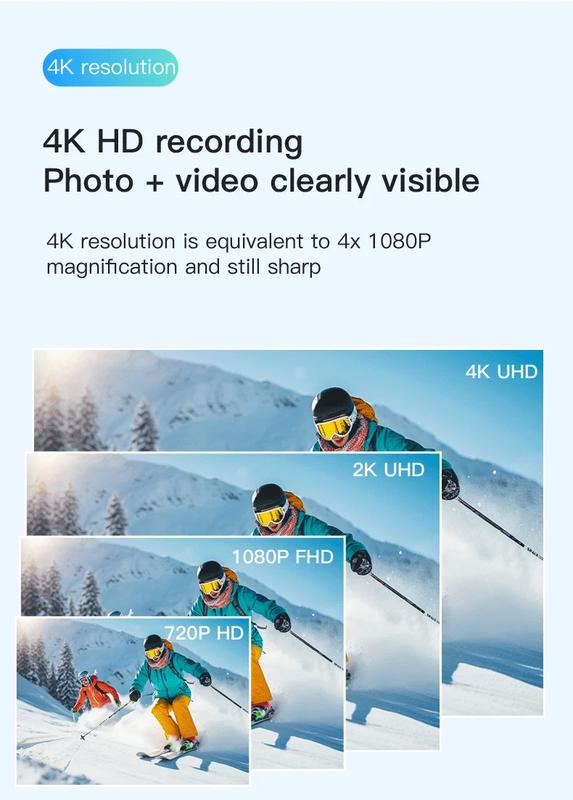 4K Action Camera for Bike Motorcycle Helmet Handlebar Mount with Waterproof Case 30FPS Sports Cam for Cycling Daily Vlogging | Fugo Best