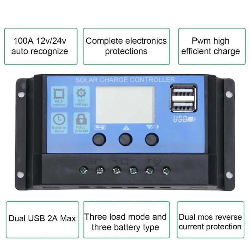 20W/H Solar Panel Kit Complete12V Polycrystalline Power Portable Outdoor Rechargeable Solar Cell Solar Generator for Home | Fugo Best