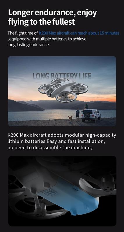 K200 MAX 8K HD Drone 5KM FPV Transmission With Optical Flow Positioning Obstacle Avoidance for Professional Aerial Photography | Fugo Best