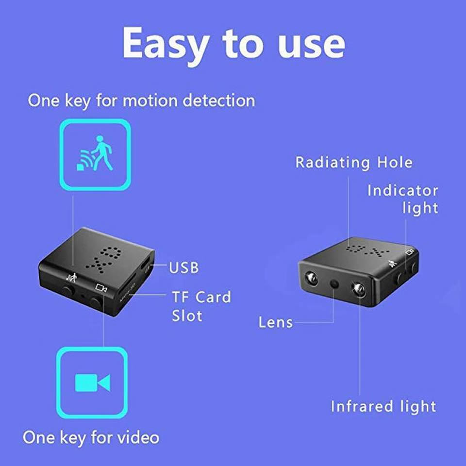 XD IR-CUT Mini Camera Smallest 1080P HD Camcorder Infrared Night Vision Micro Cam Motion Detection DV DVR Security Camera | Fugo Best