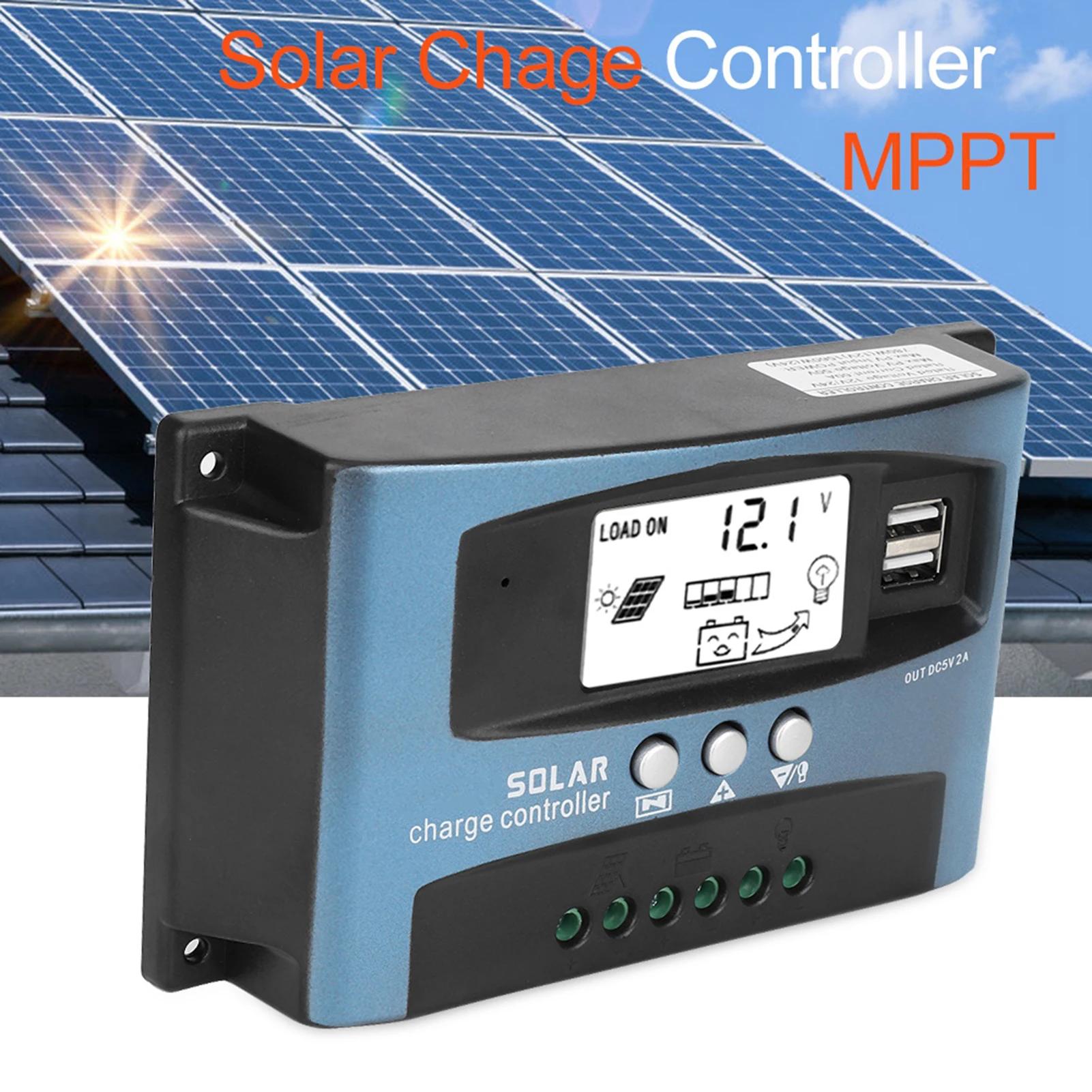  MPPT 40/50/60/100A Solar Charge Controller Dual USB LCD Display 12V 24V | Fugo Best