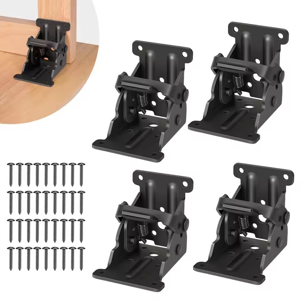 Folding Leg Hinge Bracket, 0-90-180 Degree Foldable Support Bracket Self-Locking Hinge with Screws | Fugo Best