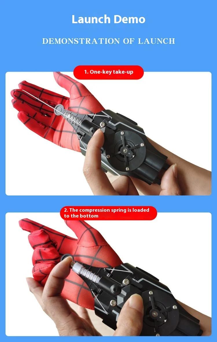 Ml Legends Spiderman Web Shooters Toys Spider Man Wrist Launcher Cosplay Peter Parker Accessories Props Gloves Children Gift Toy | Fugo Best