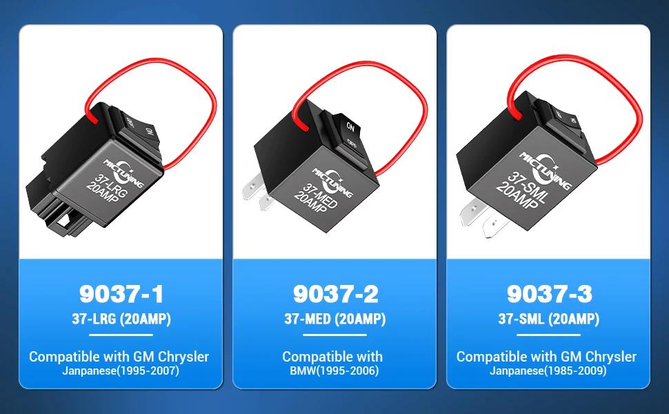 MICTUNING 6 Pack 9038A Relay Bypass Switch Kit with Amp Loop, Fuel Pump Relay Tester, Diagnostic Scan Tool, Master Switch Kit | Fugo Best