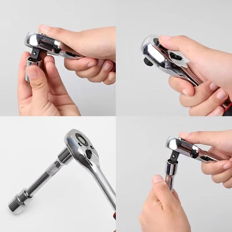 Drive Socket Set Ratchet Wrench Set Car Tool Kit, Bit Socket Wrench Set Metric Mechanic Tool Set Car accessories | Fugo Best