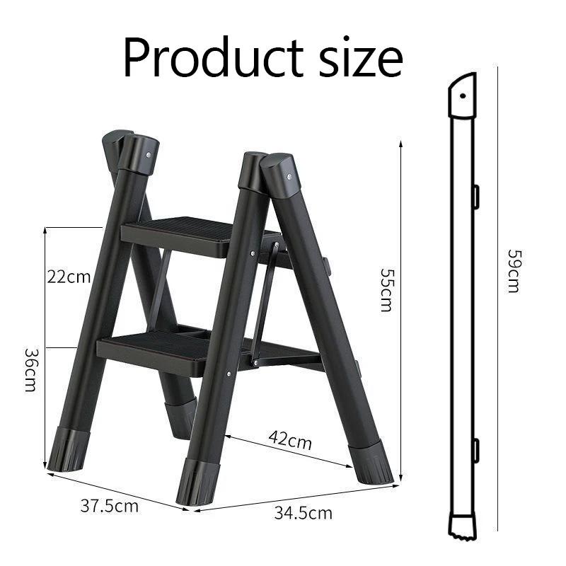 Multifunctional Folding Ladder 2/3 Foldable House Ladder Protable Ladder High Chair Household Step Stool Ladder Folding Stairs | Fugo Best