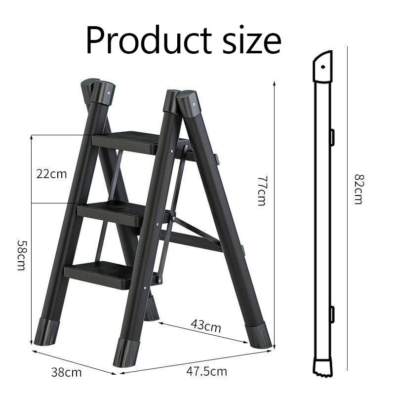 Multifunctional Folding Ladder 2/3 Foldable House Ladder Protable Ladder High Chair Household Step Stool Ladder Folding Stairs | Fugo Best