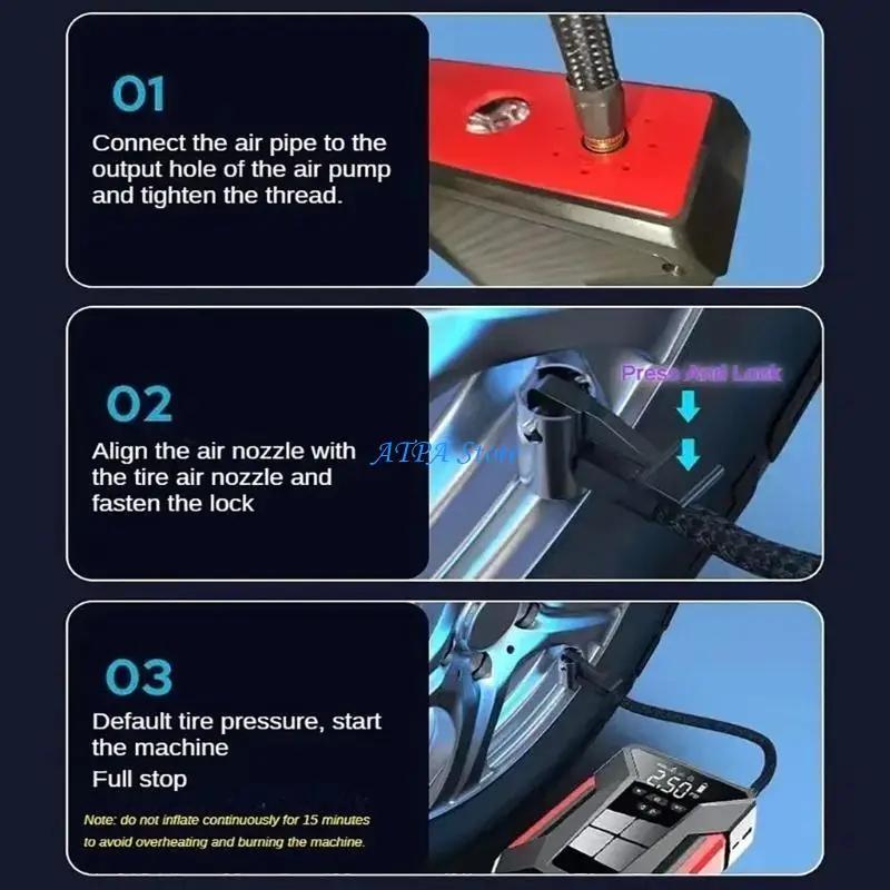 U13C 12V Battery Jump Starter Tire Inflation set Car Jump Starter Tire Inflation set | Fugo Best