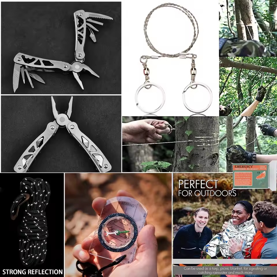 Survival First Aid Kit Survival Full Set Molle Outdoor Gear Emergency Kits Trauma Bag Camping Hiking IFAK Adventures Bag | Fugo Best