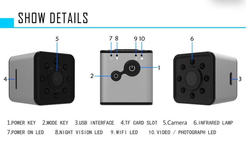 Mini camera wifi Sansnail SQ13 camara espia 1080P HD Waterproof camera | Fugo Best