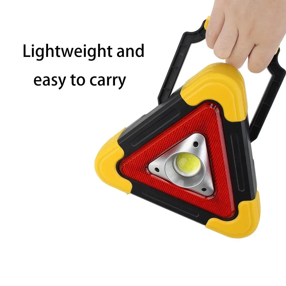 Solar Emergency Triangle Light for Car, 3-in-1 Warning Lamp with Flashing Alarm, Portable Safety Light for Breakdown & Outdoors | Fugo Best