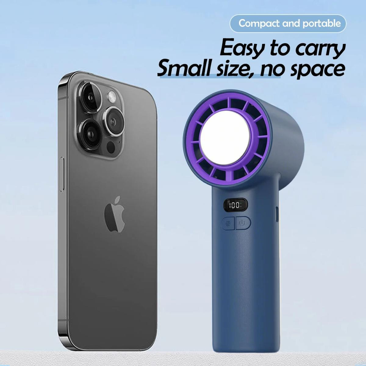  New Handheld Portable Cooling Fan 120 Speeds Adjustable Refrigeration Quite Mini Turbo Fan Type-C High Speed Cold Compress Fan | Fugo Best