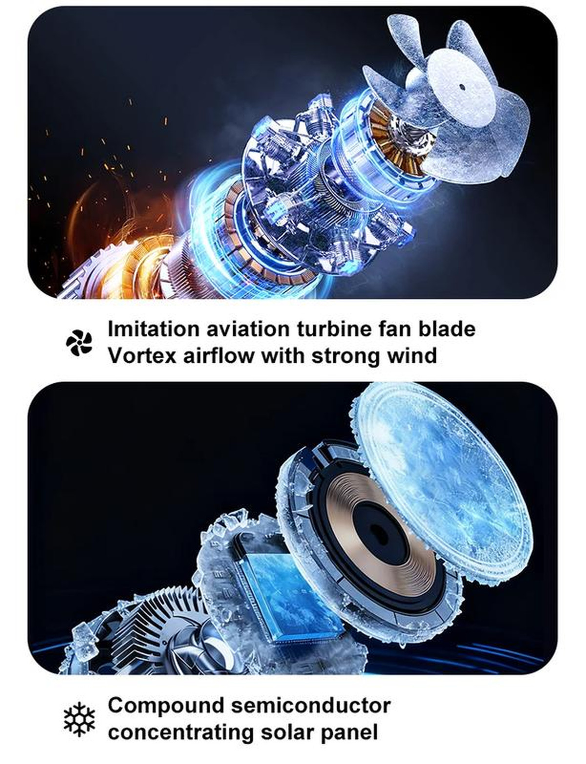  New Handheld Portable Cooling Fan 120 Speeds Adjustable Refrigeration Quite Mini Turbo Fan Type-C High Speed Cold Compress Fan | Fugo Best
