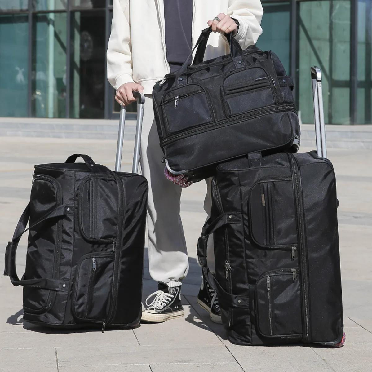 2026 New Fashion Travel Bag Womens Large-Capacity Mens Sports Bag Waterproof Travel Bag Roller Trolley Bag Duffel Bag | Fugo Best