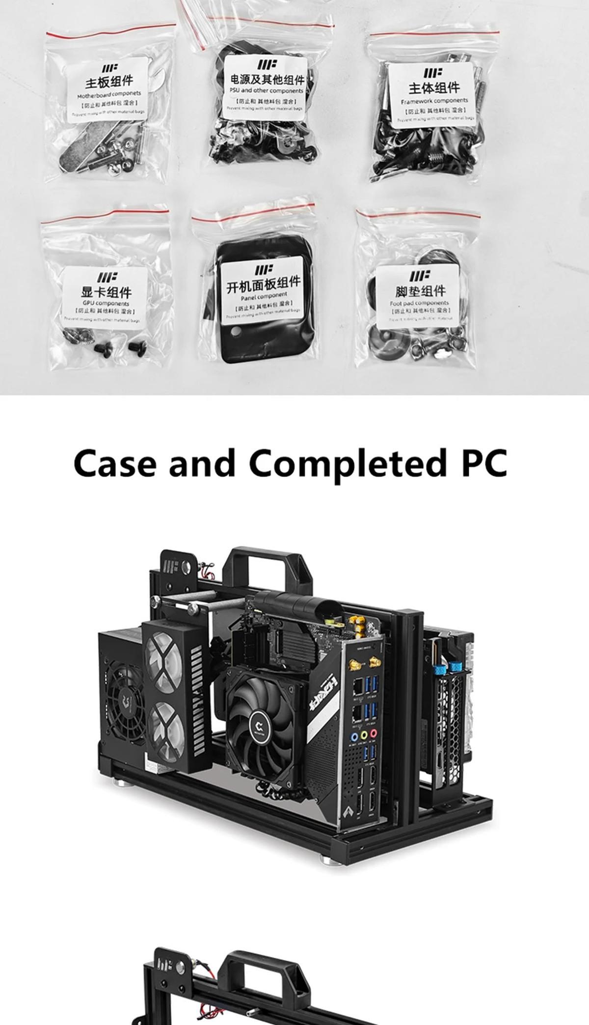  METALFISH ITX A4 Aluminum Open Frame Case, Vertical GPU, 240mm Cooler, Mini-ITX Compatible, DIY Gaming PC | Fugo Best