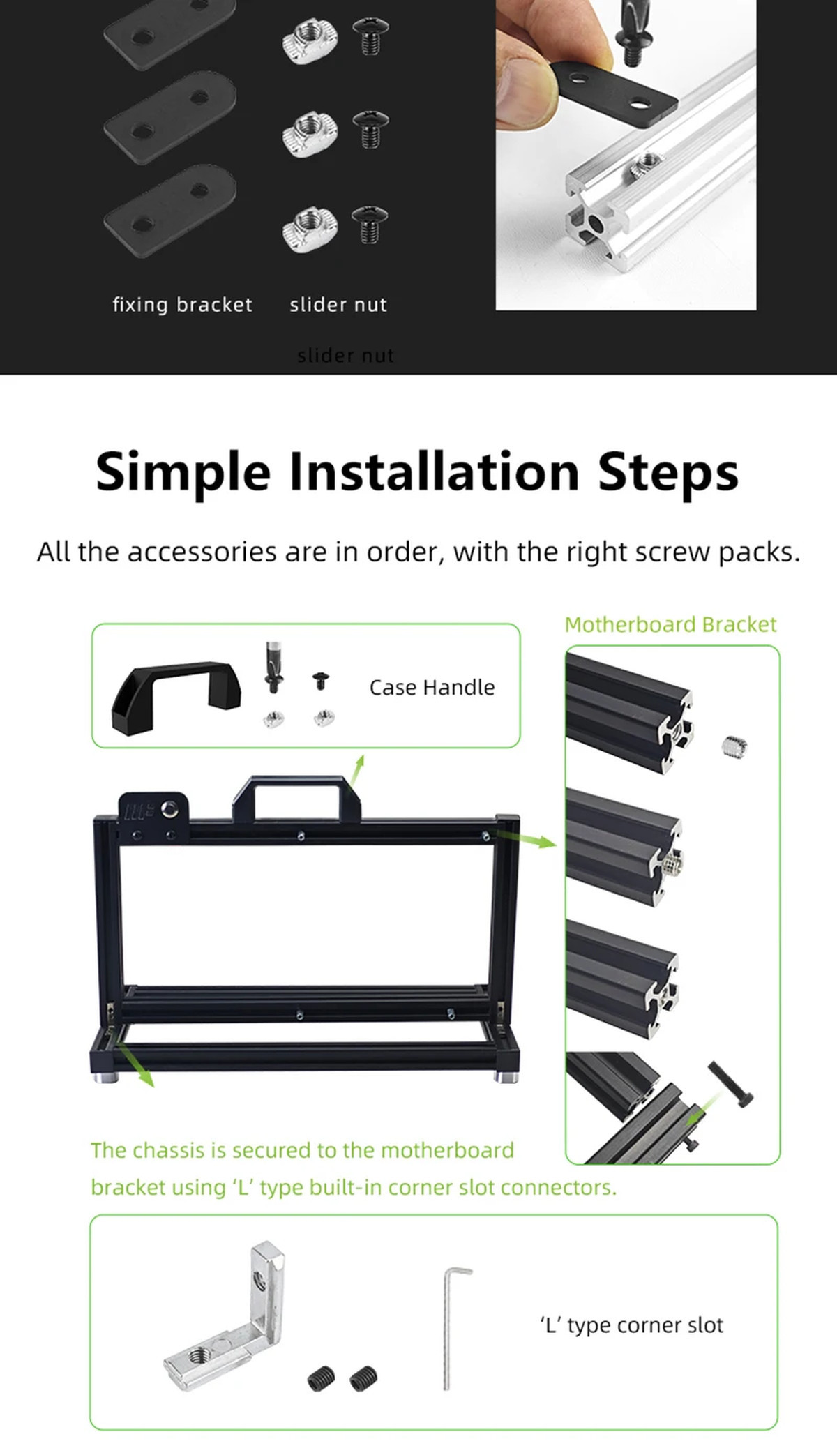  METALFISH ITX A4 Aluminum Open Frame Case, Vertical GPU, 240mm Cooler, Mini-ITX Compatible, DIY Gaming PC | Fugo Best
