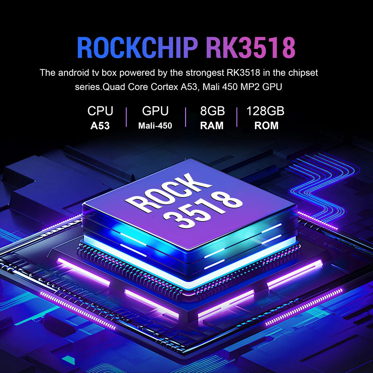 2025 New Android TV Box T1 Rockchip RK3518 Android 16 8GB RAM 128GB ROM WiFi 6 BT 5.4 Dual UI 8K Ultra HD Smart Media Player | Fugo Best