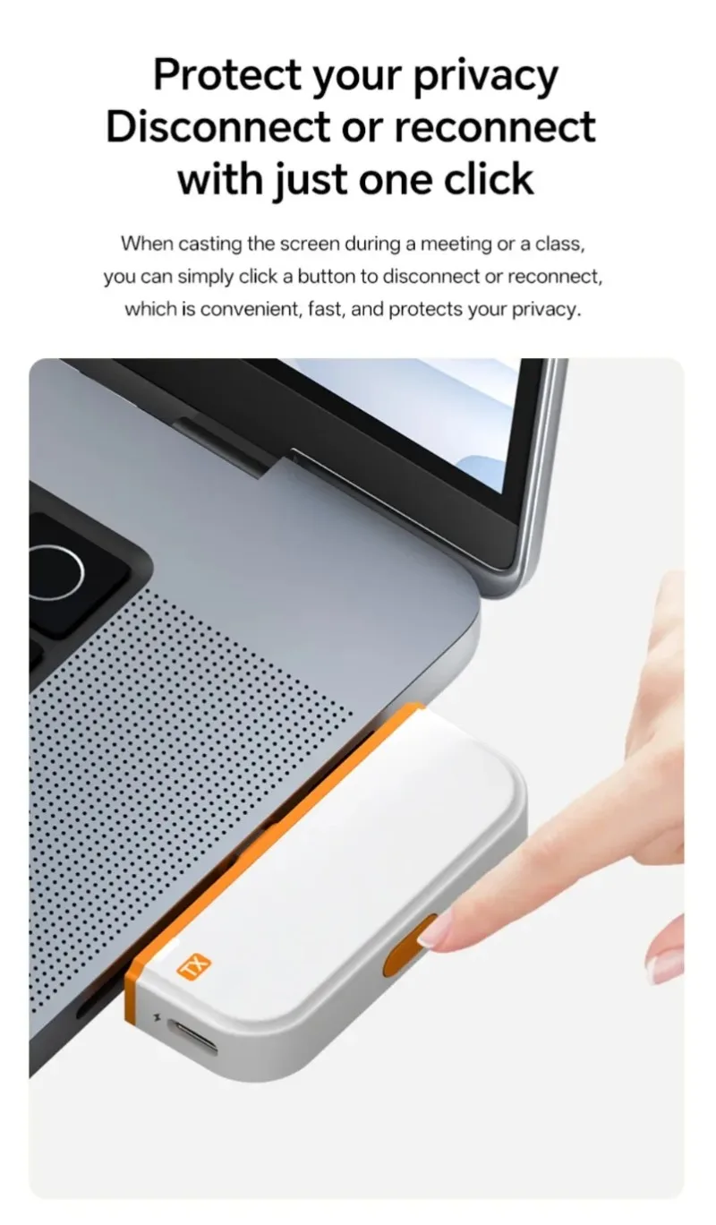 50M Type-C to HDMI Wireless Video Transmitter Receiver Extender TV Stick Dongle for PC Phone Laptop TV Monitor | Fugo Best