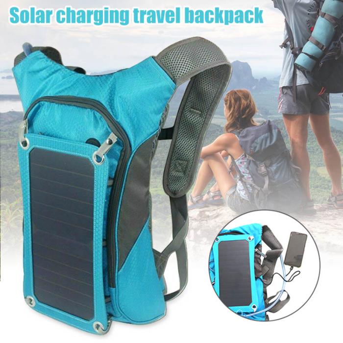 Solar Charger Backpack, Hydration Pack Backpack, With Removable Solar Panel | Fugo Best