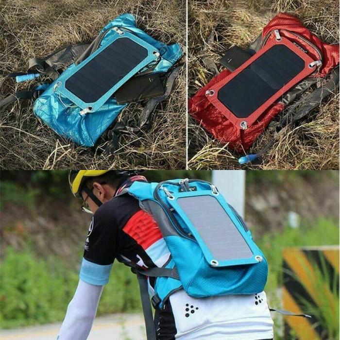 Solar Charger Backpack, Hydration Pack Backpack, With Removable Solar Panel | Fugo Best