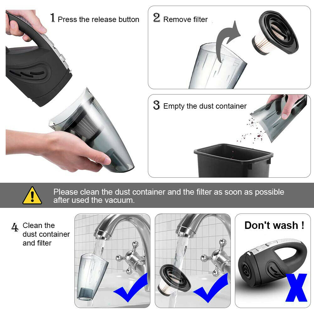 120W Handheld Car Vacuum Cleaner Wireless Wet and Dry Mini 6000pa Rechargeable Super Suction Portable for Car vacuum cleaner | Fugo Best