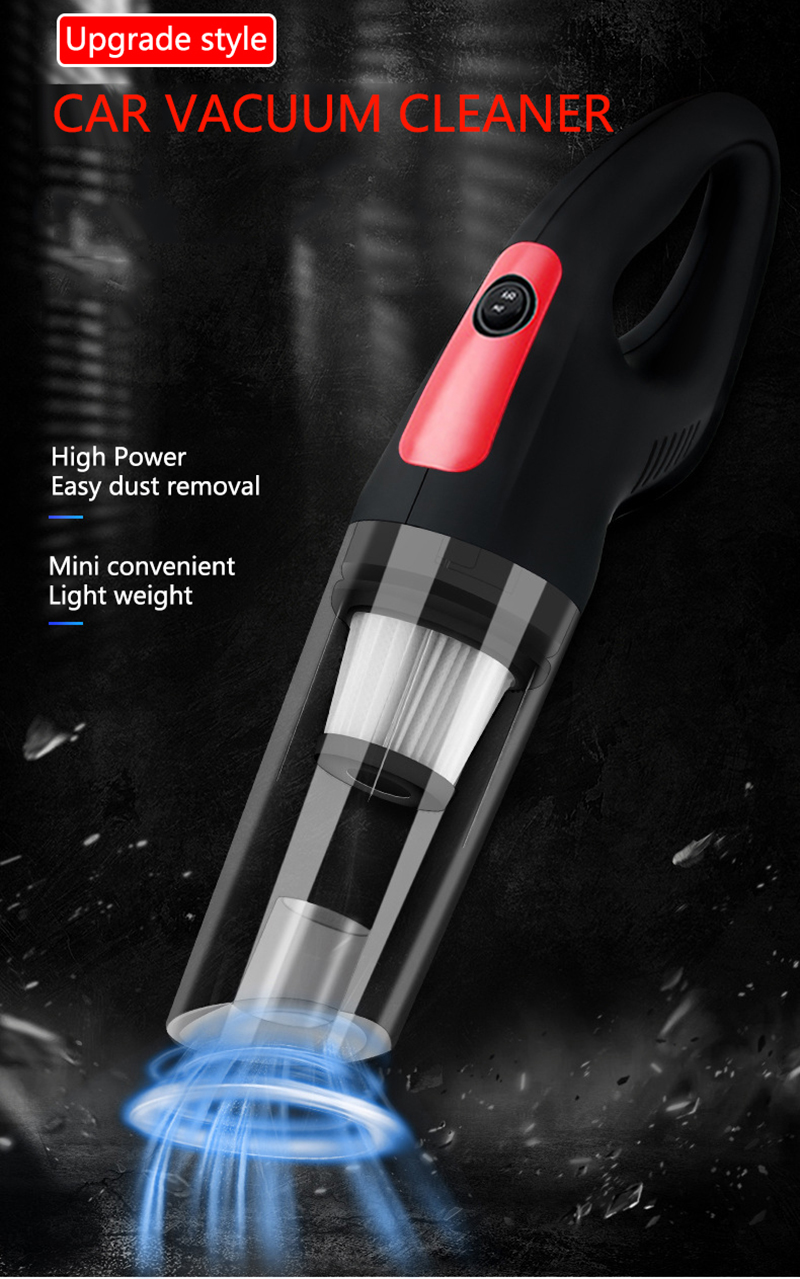 Wireless Wired Car Vacuum Cleaner Handheld Auto Interior Vaccum Cleaner Rechargeable Cordless Dust Cleaner for Car Home Pet | Fugo Best