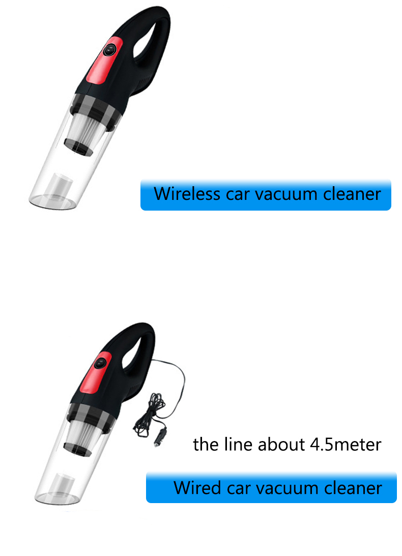 Wireless Wired Car Vacuum Cleaner Handheld Auto Interior Vaccum Cleaner Rechargeable Cordless Dust Cleaner for Car Home Pet | Fugo Best