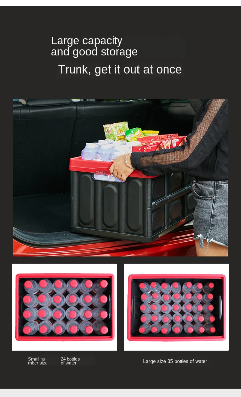 Car storage box Car storage tools Foldable storage box for trunk Multifunctional folding storage box Water storage box 30L | Fugo Best