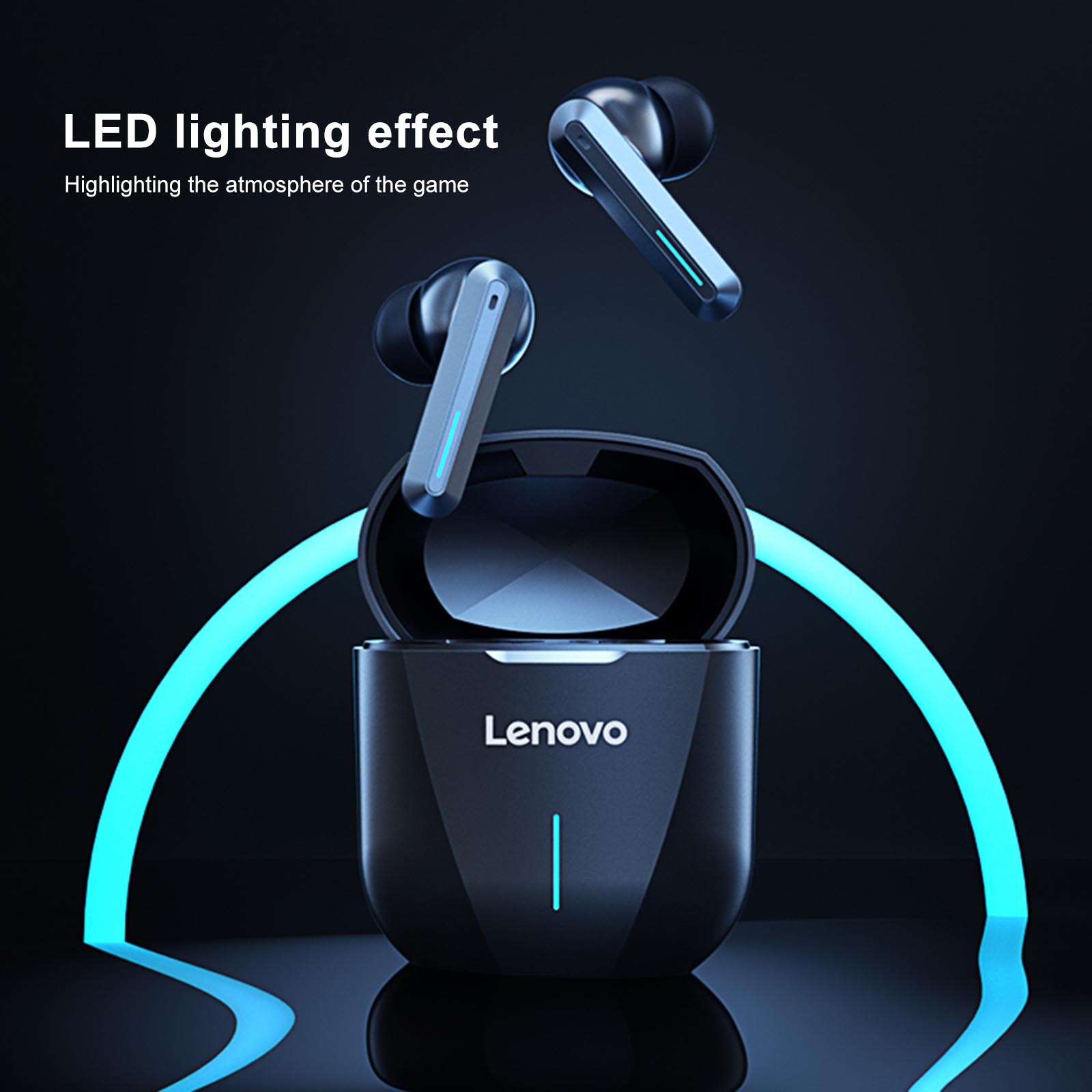 Lenovo XG01 TWS Wireless Earphones Bluetooth 5.0 Headphone Gaming Headsets HiFi Stereo Sound Earbuds Built-in Mic with LED Light | Fugo Best