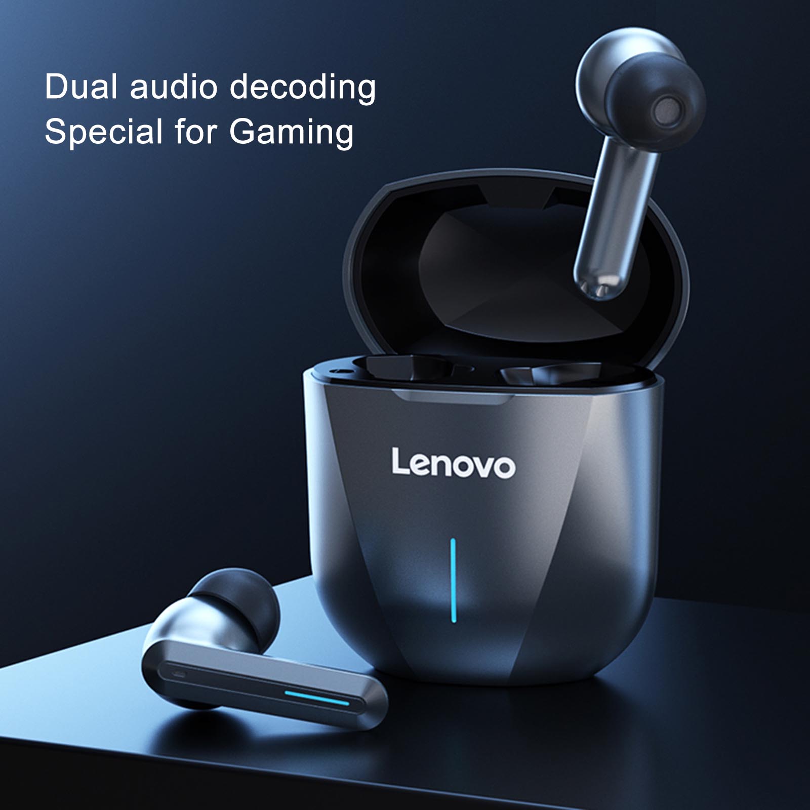 Lenovo XG01 TWS Wireless Earphones Bluetooth 5.0 Headphone Gaming Headsets HiFi Stereo Sound Earbuds Built-in Mic with LED Light | Fugo Best