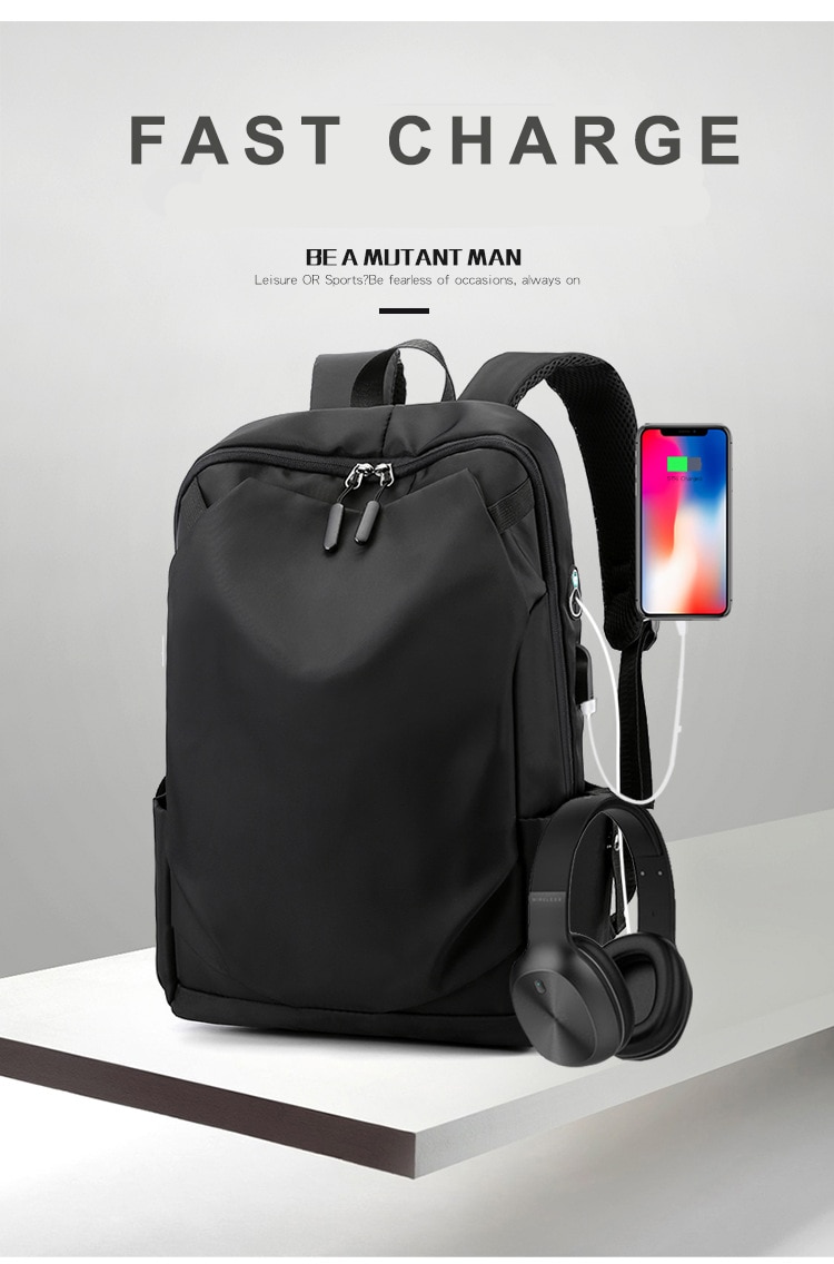 New School Fashion Men Backpack Bag Water Proof Backpack men External USB Charge Laptop Bags | Fugo Best