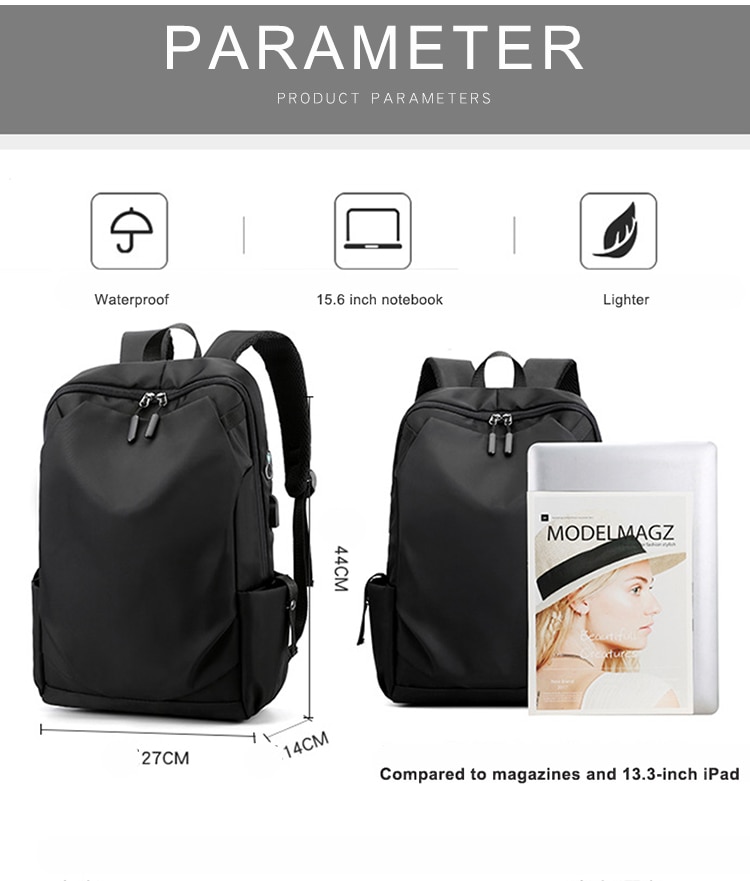 New School Fashion Men Backpack Bag Water Proof Backpack men External USB Charge Laptop Bags | Fugo Best