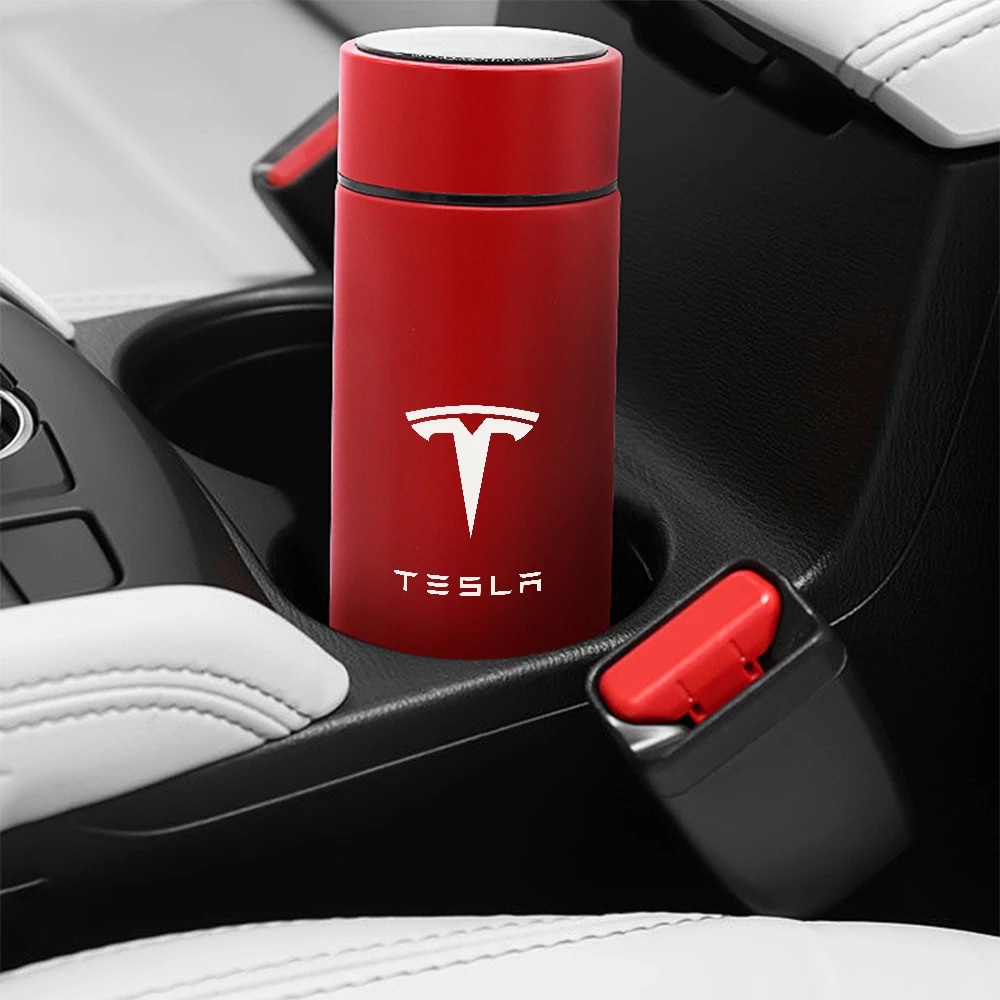 Tesla Logo Intelligent Thermos Temperature Display Stainless Steel Vacuum  Bottle