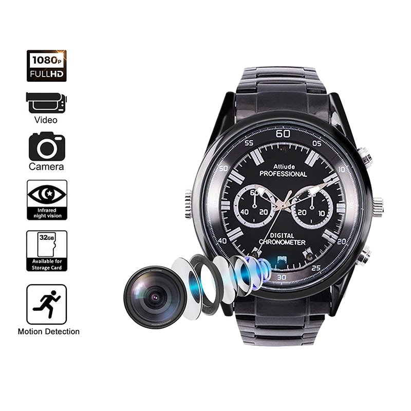 Full HD 1080P Video Recorder Mini Camera Watch with Cameras IR Night Vision Motion Detection Wireless Micro Camcorder Action Cam | Fugo Best