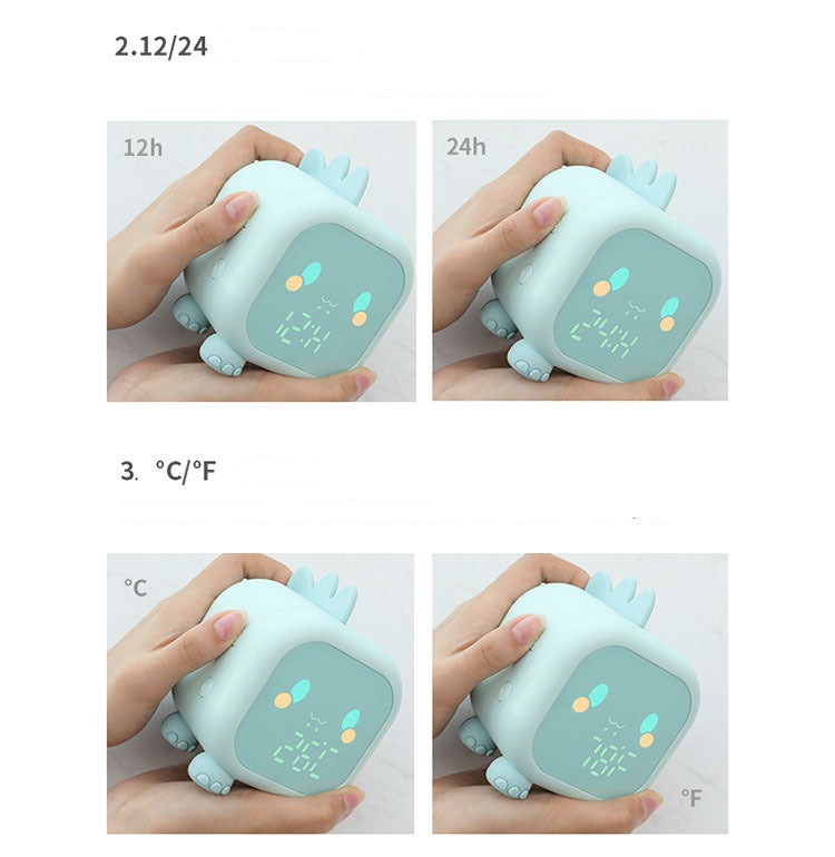 Xiaomi Led Cartoon Alarm Clock Voice Control Timed Night Light Kids Sleep Training Desktop Alarm Clock With Temperature Display | Fugo Best