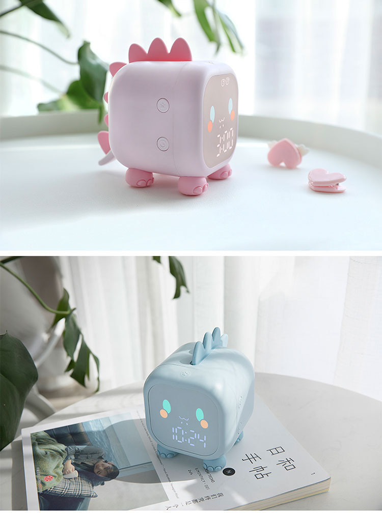 Xiaomi Led Cartoon Alarm Clock Voice Control Timed Night Light Kids Sleep Training Desktop Alarm Clock With Temperature Display | Fugo Best