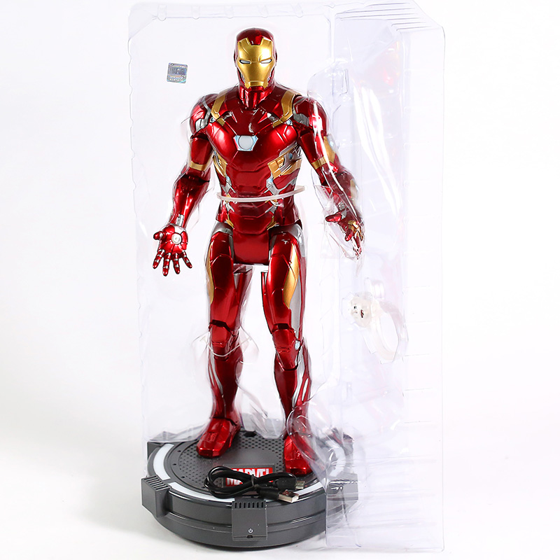 Captian America Civil War Iron Man PVC Action Figure Collectible Model Toy with Light | Fugo Best