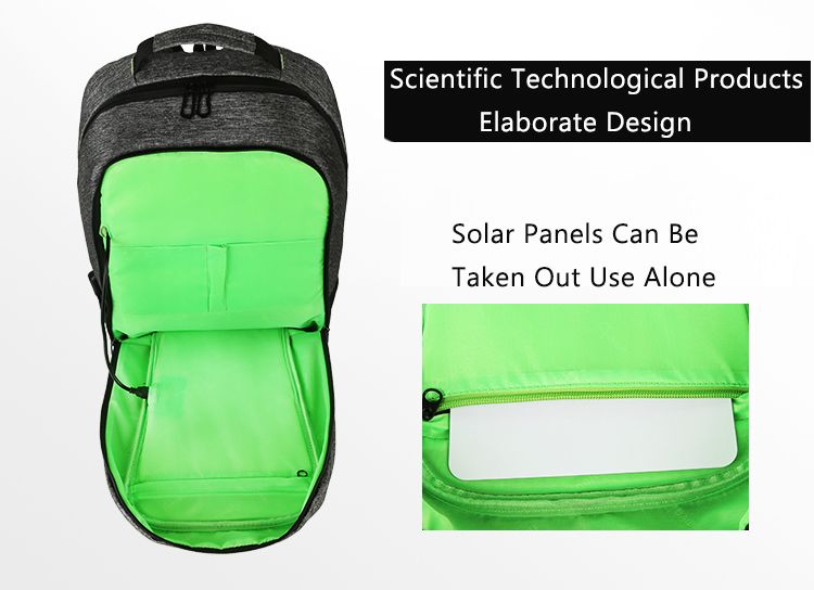 Solar Energy Powered Men Women Backpack Anti Theft Waterproof 15.6 inch Laptop USB Charging Backpack Travel Bags for teenager | Fugo Best